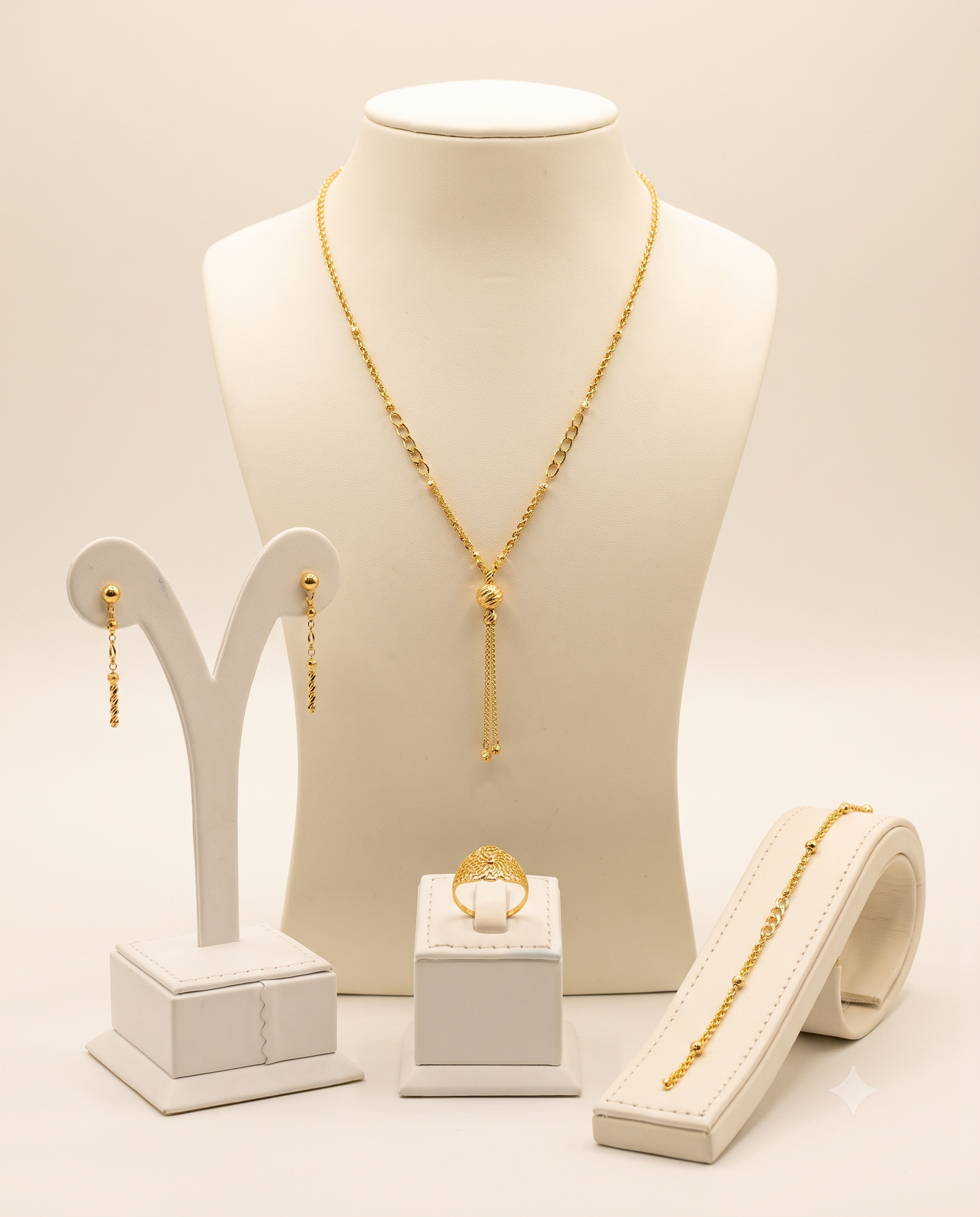 Gold Floral Jewelry Set