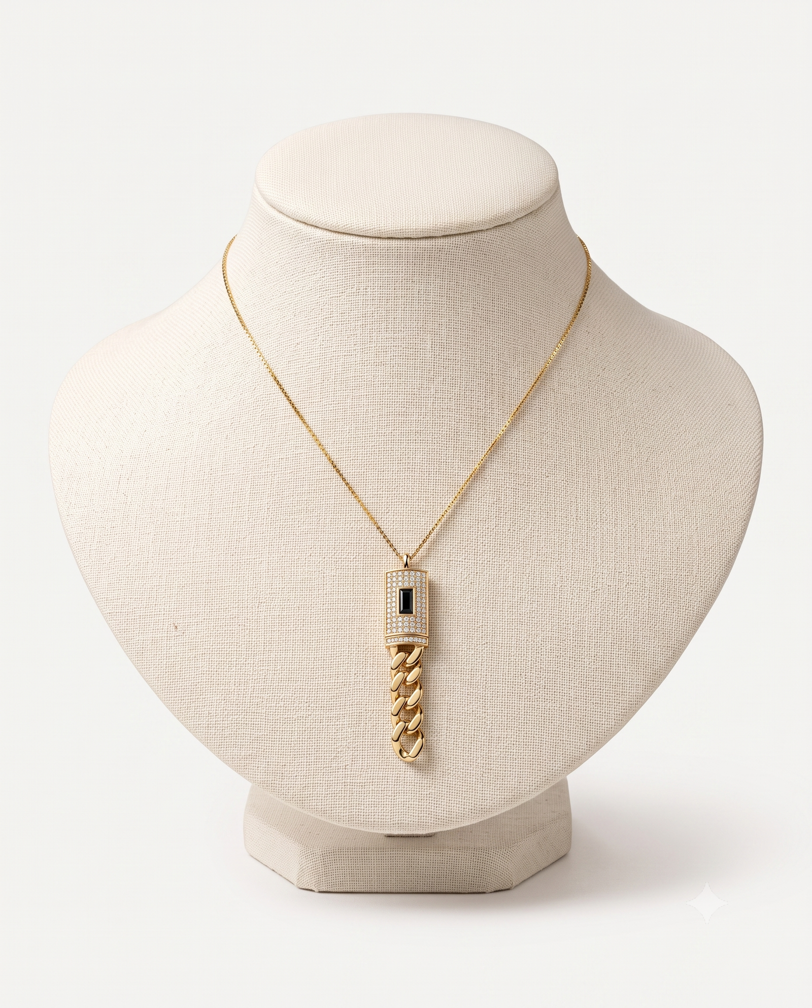 Monaco 18K Gold Pendant Necklace – Premium Link Design
